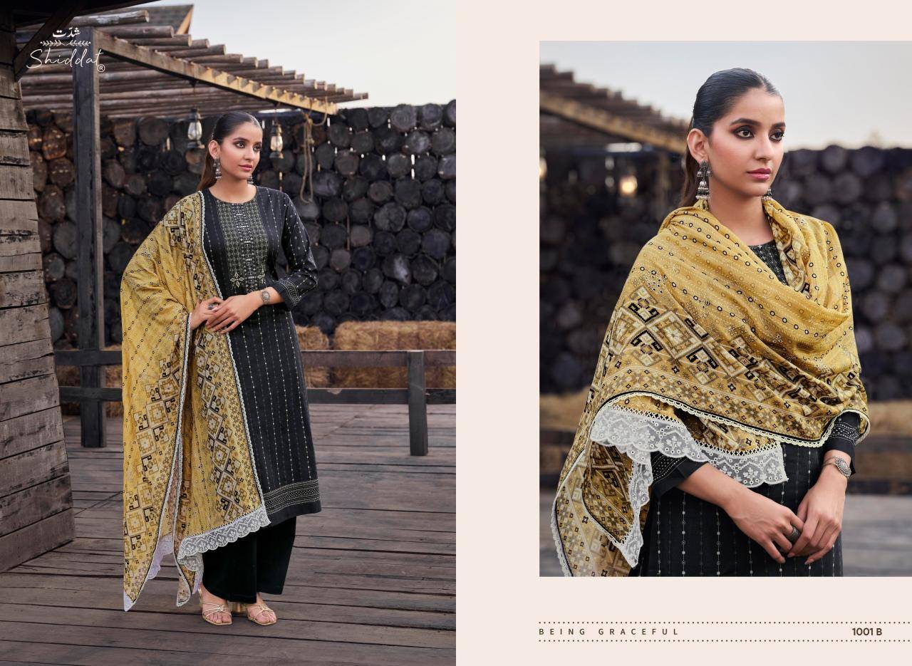 Shiddat casa 1001 dress materials export market